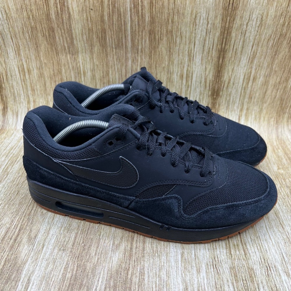 Nike Air Max 1 Men's Size 12 Black Gum Suede Mesh Shoes Sneakers AH8145-007
